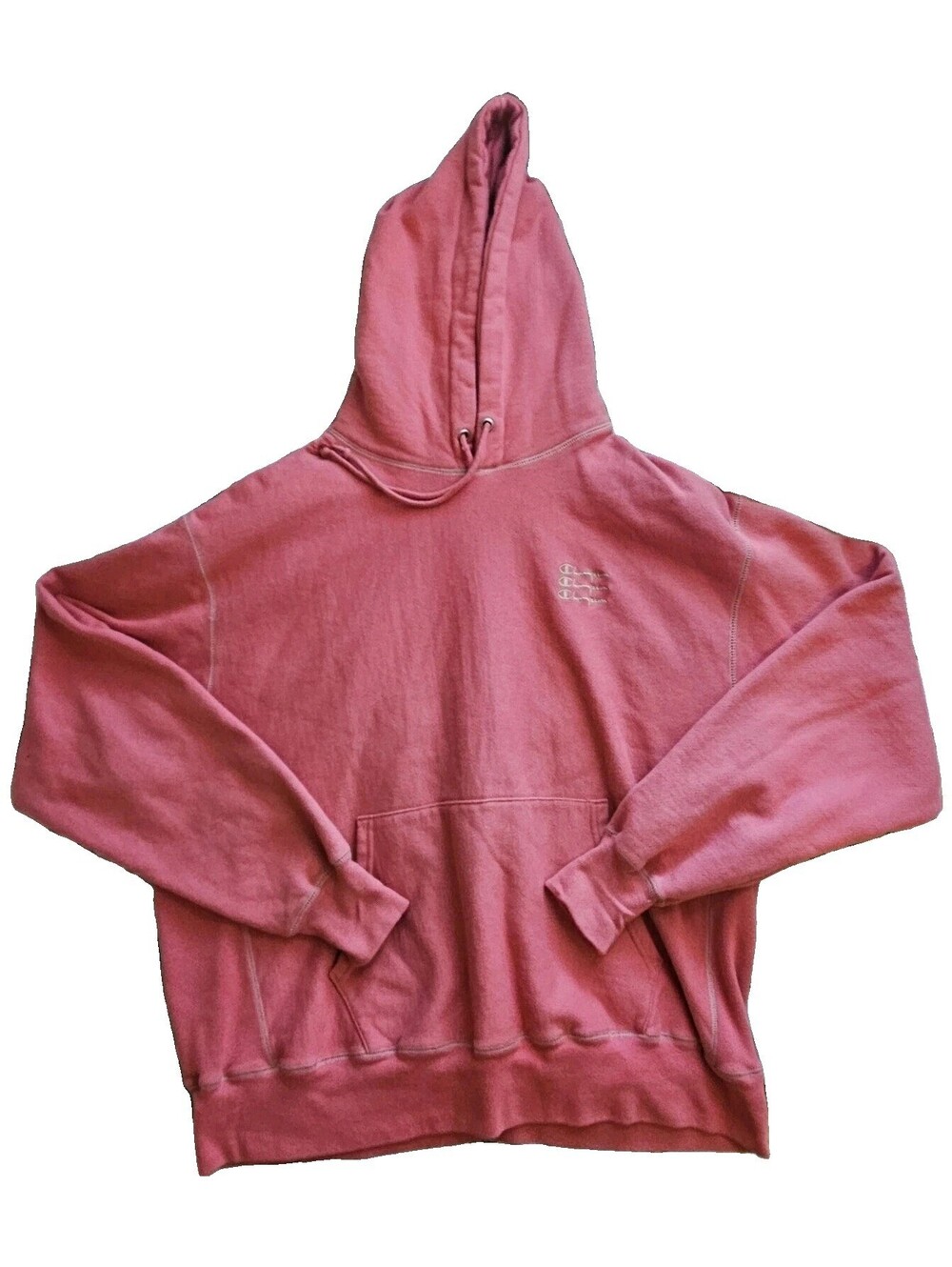 Vintage CHAMPION Reverse Weave Pink Hoodie Sweatshirt XL